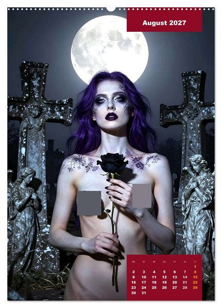 Produktbild: Gothic Engel (hochwertiger Premium Wandkalender 2027 DIN A2 hoch), Kunstdruck in Hochglanz
