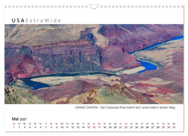 Produktbild: GRAND CANYON Panoramabilder (Wandkalender 2027 DIN A3 quer), CALVENDO Monatskalender
