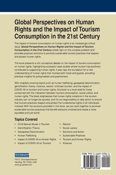 Produktbild: Global Perspectives on Human Rights and the Impact of Tourism Consumption in the 21st Century