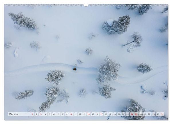 Produktbild: Lappland - Winterwandern Impressionen (Wandkalender 2026 DIN A2 quer), CALVENDO Monatskalender