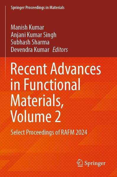 Produktbild: Recent Advances in Functional Materials, Volume 2