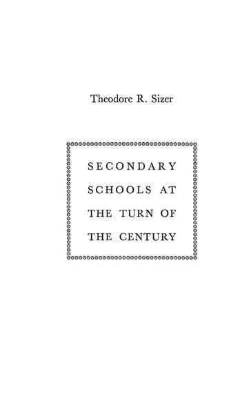 Produktbild: Secondary Schools at the Turn of the Century
