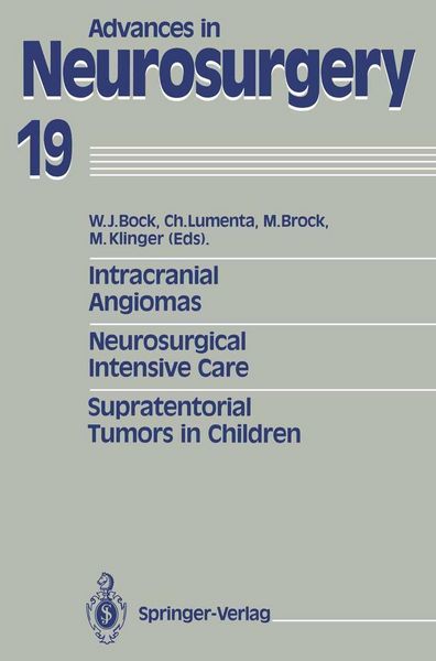 Produktbild: Intracranial Angiomas. Neurosurgical Intensive Care. Supratentorial Tumors in Children