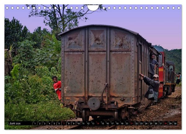 Produktbild: Mit der Eisenbahn durch Madagaskar (Wandkalender 2026 DIN A4 quer), CALVENDO Monatskalender