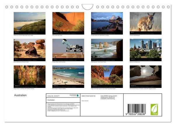 Produktbild: Australien (Wandkalender 2026 DIN A4 quer), CALVENDO Monatskalender