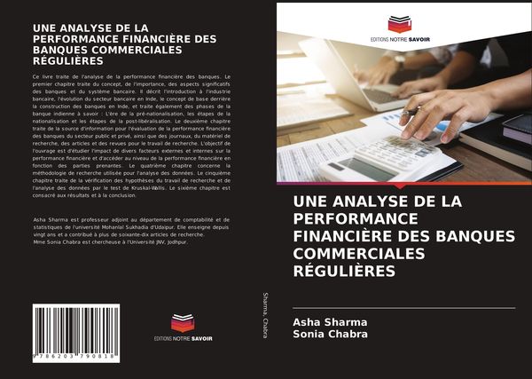 Produktbild: UNE ANALYSE DE LA PERFORMANCE FINANCI&Egrave;RE DES BANQUES COMMERCIALES R&Eacute;GULI&Egrave;RES