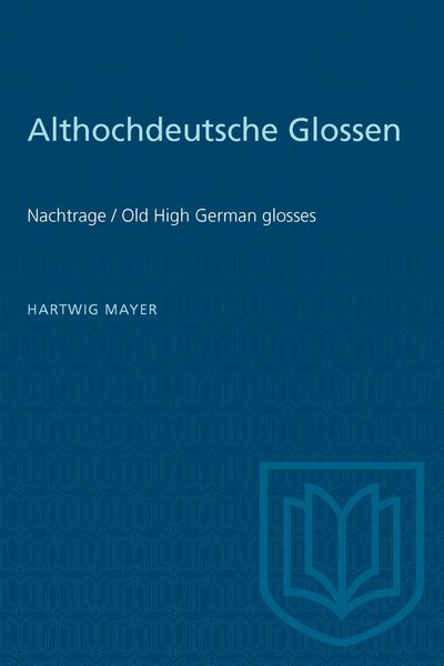 Produktbild: Althochdeutsche Glossen