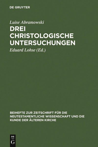 Produktbild: Drei christologische Untersuchungen