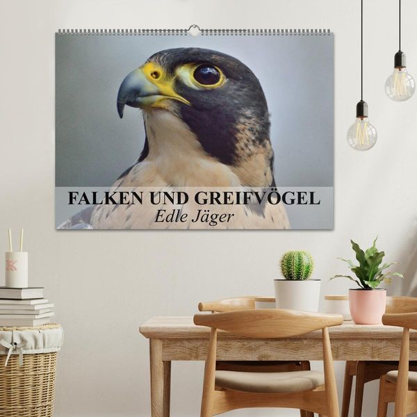 Produktbild: Falken und Greifv&ouml;gel. Edle J&auml;ger (Wandkalender 2026 DIN A2 quer), CALVENDO Monatskalender