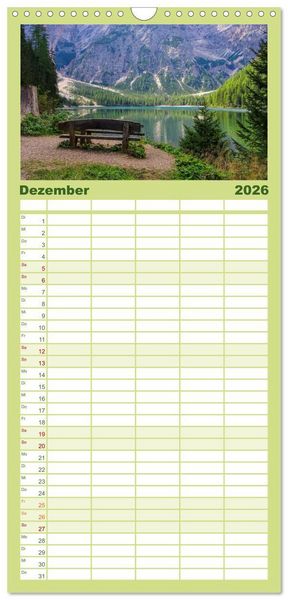 Produktbild: Familienplaner 2026 - Pustertal - Das gr&uuml;ne Tal S&uuml;dtirols mit 5 Spalten (Wandkalender, 21 x 45 cm) CALVENDO
