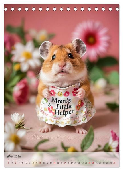 Produktbild: Hamster im Feiertagsfieber - Ein Jahr voller Flausch und Freude (Tischkalender 2026 DIN A5 hoch), CALVENDO Monatskalender