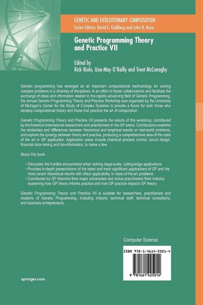 Produktbild: Genetic Programming Theory and Practice VII