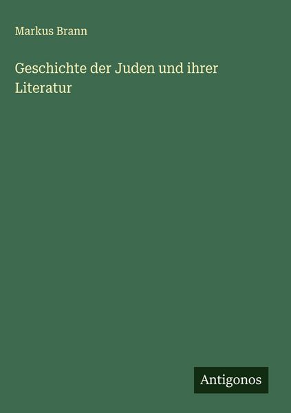 Produktbild: Geschichte der Juden und ihrer Literatur