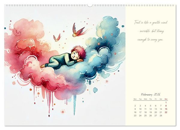 Produktbild: Magic with your inner child - 12 months full of wonder and joy (High Quality Premium Wall Calendar 2026 DIN A2 landscape),CALVENDO 12 Month Wall Calendar