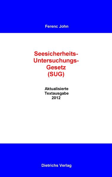 Produktbild: Seesicherheits-Untersuchungs-Gesetz (SUG)