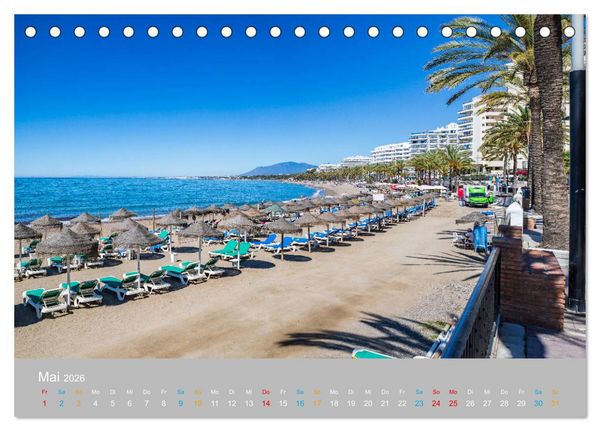 Produktbild: Marbella - andalusische Mittelmeerk&uuml;ste (Tischkalender 2026 DIN A5 quer), CALVENDO Monatskalender