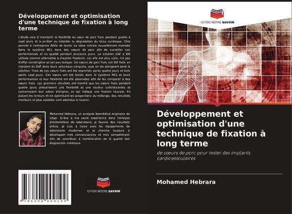 Produktbild: D&eacute;veloppement et optimisation d'une technique de fixation &agrave; long terme