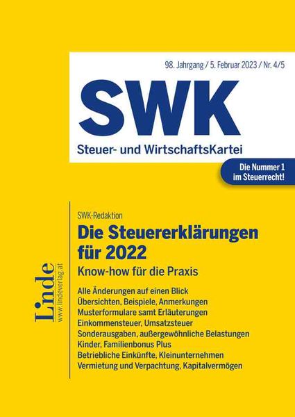 Produktbild: Die Steuererkl&auml;rungen f&uuml;r 2022