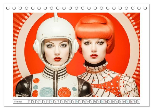 Produktbild: Astronauten Outfits (Tischkalender 2026 DIN A5 quer), CALVENDO Monatskalender