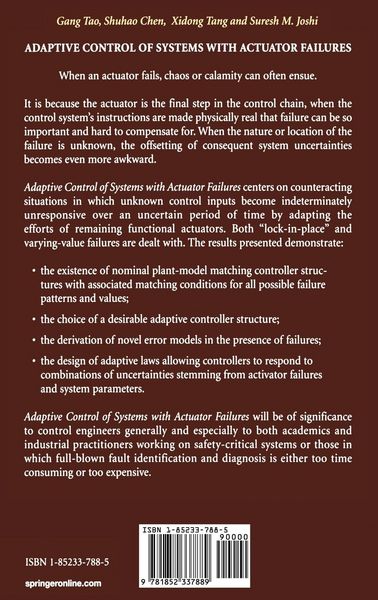 Produktbild: Adaptive Control of Systems with Actuator Failures