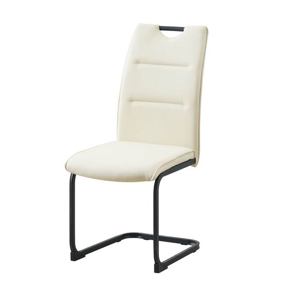 Produktbild: HTI-Living Schwingstuhl 4er Set PU creme DannyP Freischwinger Esszimmerstuhl Kunstleder