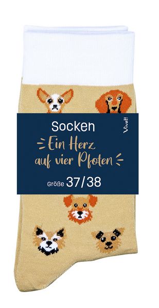 Produktbild: Socken f&uuml;r Hundeliebhaber &raquo;Ein Herz auf vier Pfoten&laquo;