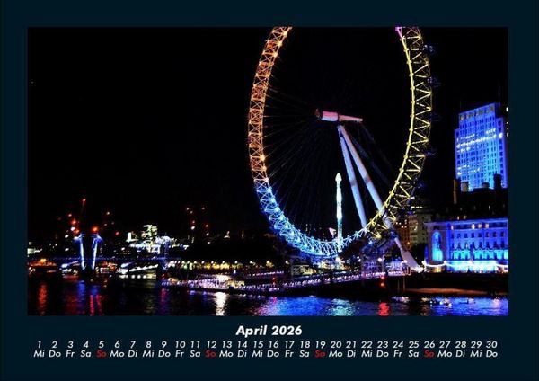 Produktbild: Londons sch&ouml;nste Seiten 2026 Fotokalender DIN A4