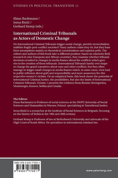 Produktbild: International Criminal Tribunals as Actors of Domestic Change
