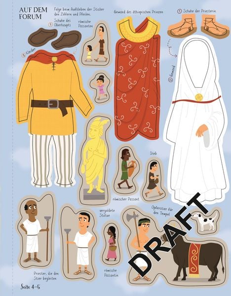 Produktbild: Mein Anzieh-Stickerbuch: Bei den R&ouml;mern