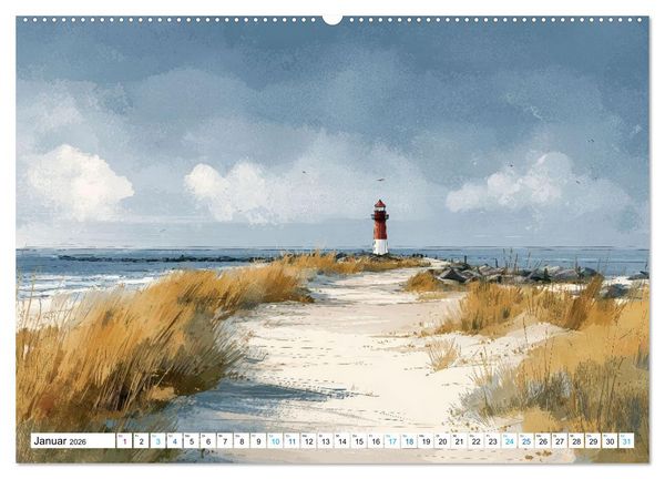 Produktbild: Meeresbrisen (hochwertiger Premium Wandkalender 2026 DIN A2 quer), Kunstdruck in Hochglanz