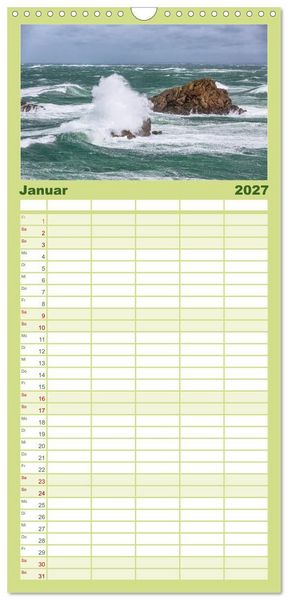 Produktbild: Familienplaner 2027 - Morbihan - Eine Entdeckungsreise in den S&uuml;den der Bretagne mit 5 Spalten (Wandkalender, 21 x 45 cm) CALVENDO