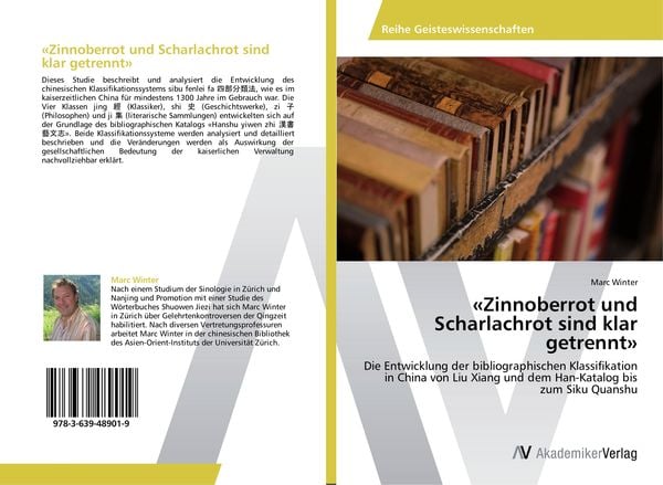'Zinnoberrot und Scharlachrot sind klar getrennt'; Taschenbuch von Marc Winter, AV Akademikerverlag, 9783639489019