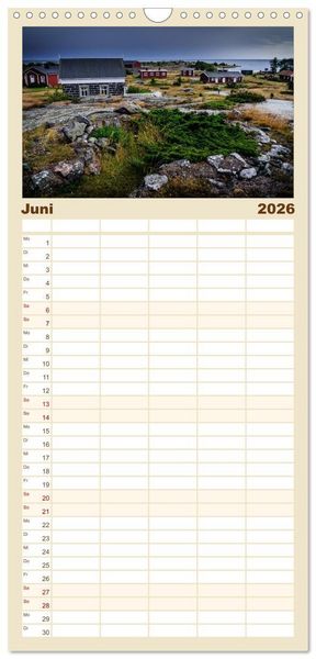 Produktbild: Familienplaner 2026 - Finnlands raue Sch&ouml;nheit mit 5 Spalten (Wandkalender, 21 x 45 cm) CALVENDO