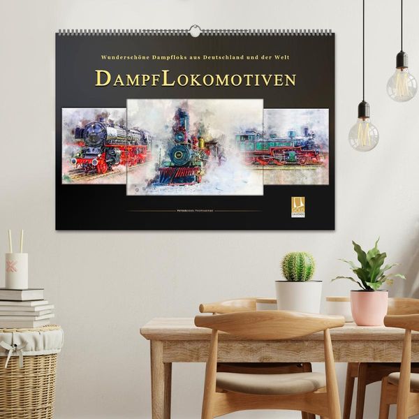 Produktbild: Dampflokomotiven - wundersch&ouml;ne Dampfloks aus Deutschland und der Welt (Wandkalender 2026 DIN A2 quer), CALVENDO Monatskalender
