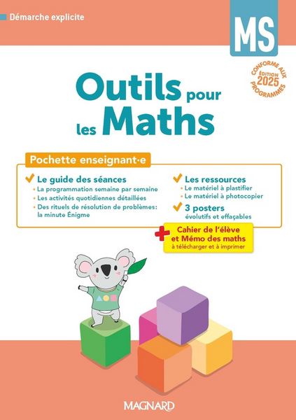 Produktbild: Outils pour les maths MS : pochette enseignant.e : d&eacute;marche explicite