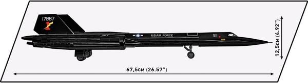Produktbild: COBI Armed Forces 5891 - Lockheed SR-71 Blackbird, US Milit&auml;r Flugzeug, Bausatz 1:48, 1374 Klemmbausteine/1 Figur