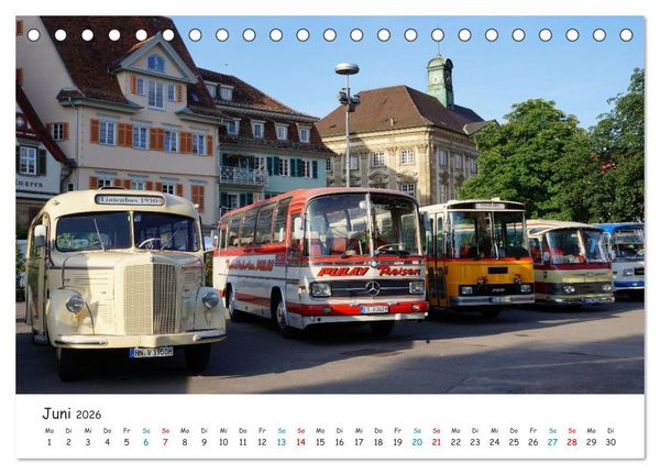 Produktbild: Omnibusse von heute und fr&uuml;her (Tischkalender 2026 DIN A5 quer), CALVENDO Monatskalender