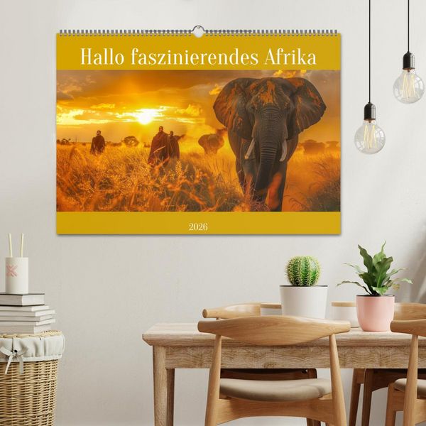 Produktbild: Hallo faszinierendes Afrika (Wandkalender 2026 DIN A2 quer), CALVENDO Monatskalender