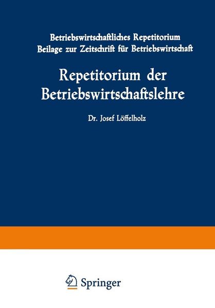 Produktbild: Repetitorium der Betriebswirtschaftslehre