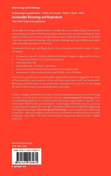 Produktbild: Sustainable Bioenergy and Bioproducts