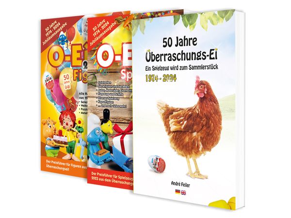 Das O-Ei-A 2er Bundle 2024/25 - Die Jubiläumsausgabe! – O-Ei-A Figuren und O-Ei-A Spielzeug sowie das Buch „50 Jahre Übe
