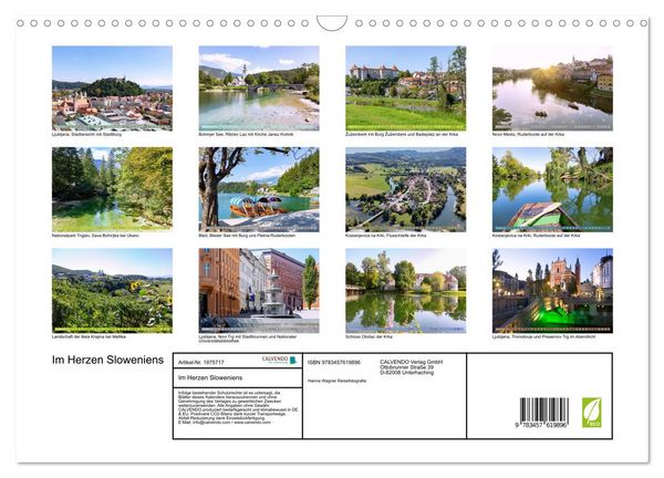 Produktbild: Im Herzen Sloweniens (Wandkalender 2026 DIN A3 quer), CALVENDO Monatskalender