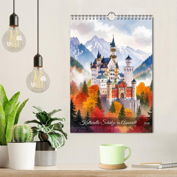 Produktbild: Kulturelle Sch&auml;tze in Aquarell (Wandkalender 2026 DIN A4 hoch), CALVENDO Monatskalender