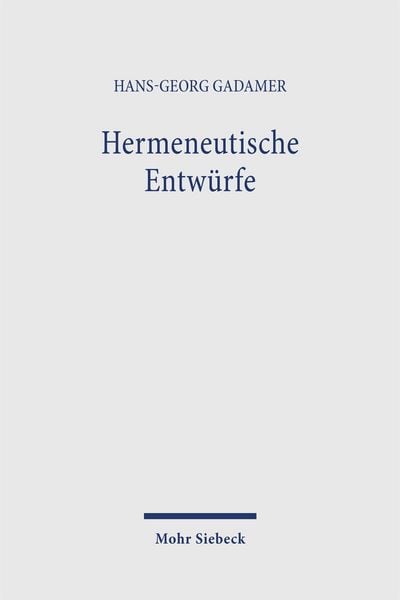 Produktbild: Hermeneutische Entw&uuml;rfe