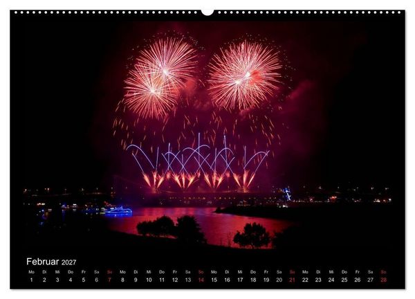Produktbild: Feuerwerks - Impressionen (hochwertiger Premium Wandkalender 2027 DIN A2 quer), Kunstdruck in Hochglanz