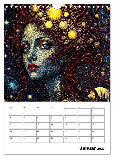 Produktbild: Mystische Gesichter der Unendlichkeit (Wandkalender 2027 DIN A4 hoch), CALVENDO Monatskalender