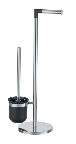 Produktbild: Stand WC-Garnitur Mod. Parus Edelstahl gl&auml;nzend, 2in1 Kombination aus gl&auml;nzendem Edelstahl