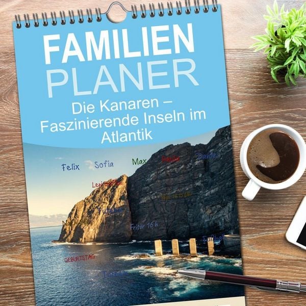 Produktbild: Familienplaner 2026 - Die Kanaren &ndash; Faszinierende Inseln im Atlantik mit 5 Spalten (Wandkalender, 21 x 45 cm) CALVENDO