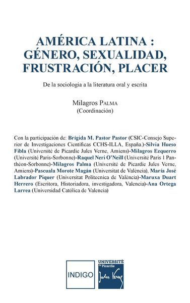 Produktbild: Am&eacute;rica Latina : g&eacute;n&eacute;ro, sexualidad, frustraci&oacute;n, placer