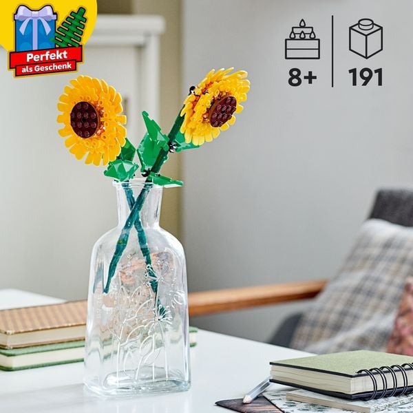 LEGO Botanicals Sonnenblumen - Set mit Kustblumen - Zimmer-Deko 40524